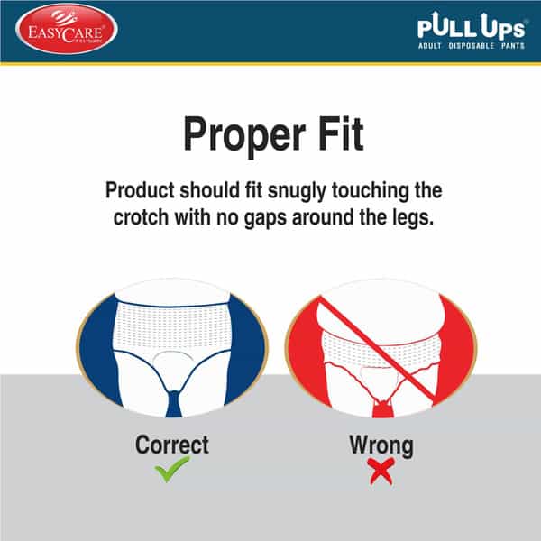 Easy Care Pullup Disposable Pants Size Large Adult Diapers 10