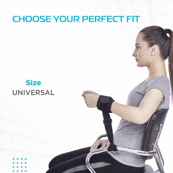 Vissco Patient Restrainer Strap | Ensures Safety By Locking Harmful Movements (Black) - Universal
