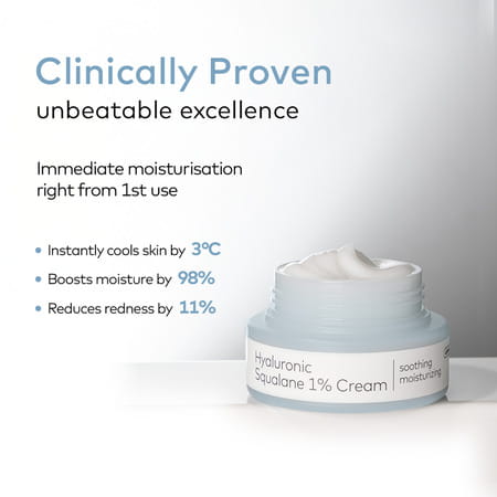 The Face Shop Alltimate Hyaluronic Squalane 1% Cream Korean Day & Night Hydrating Moisturizer - 50ml