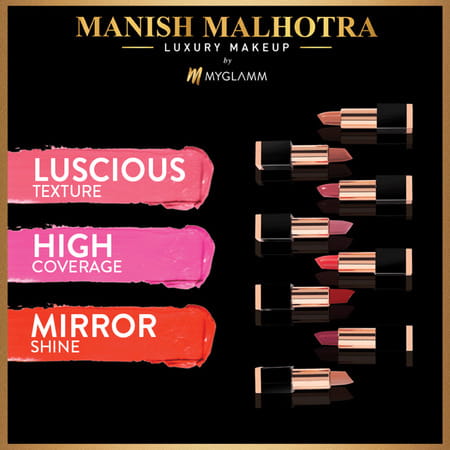 Manish Malhotra Beauty By Myglamm Hi-Shine Lipstick-Ruby Runway