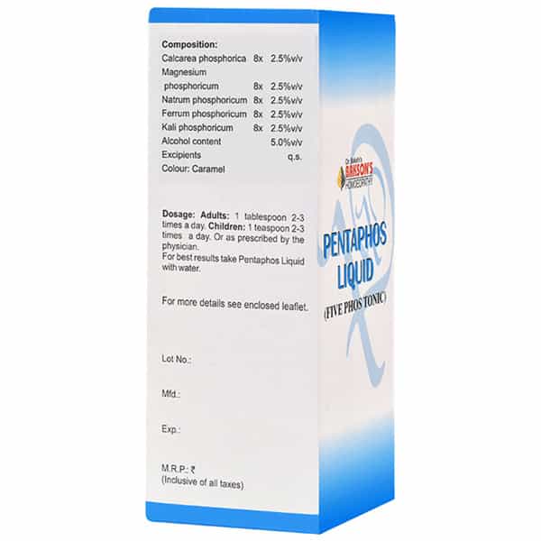 Baksons Homoeopathy Pentaphos Liquid Five Phos Tonic 450 Ml