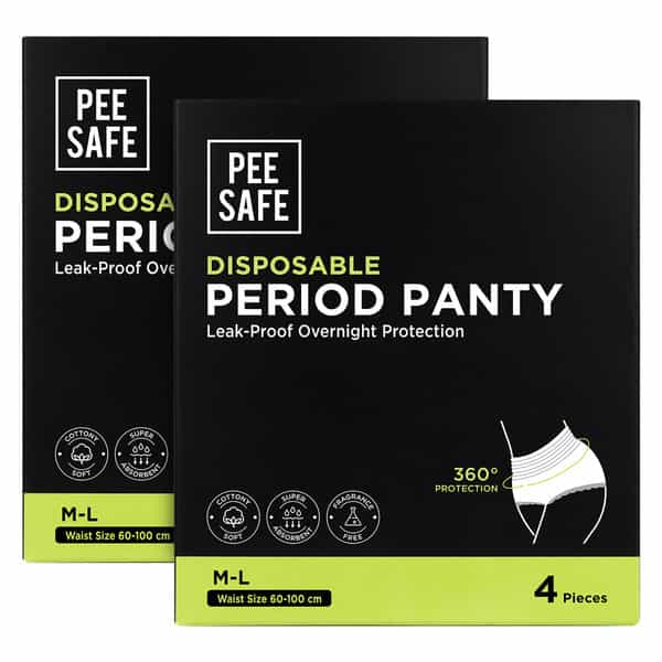 Pee Safe Disposable Period Panties For Women Leak Proof | M-L | Pack Of 8 | 360 Protection