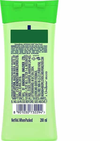 Vaseline Intensive Care Aloe Fresh Body Lotion 200 Ml