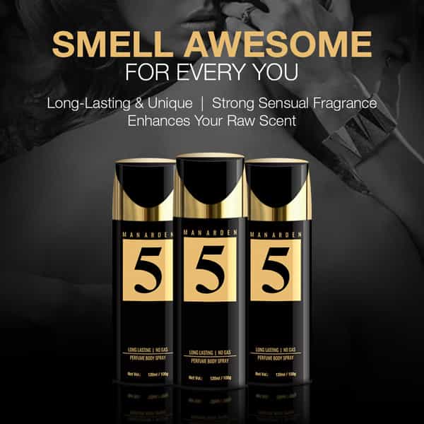 Man Arden #5 Deodorant | No Gas Deo For Men | Long Lasting Ultra Luxury Perfume Body Spray | 120Ml