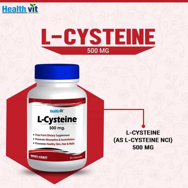 Healthvit L-Cysteine - 500 Mg -60 Capsules
