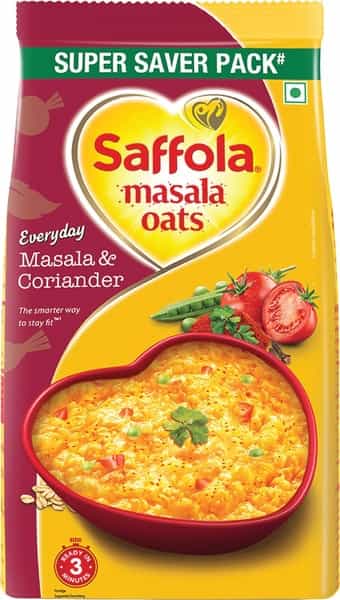 Saffola Masala Oats Tasty Evening Snack Masala&Coriander 500G