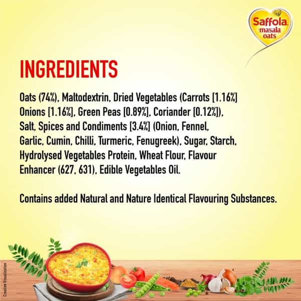Saffola Masala Oats Tasty Evening Snack Masala&Coriander 500G