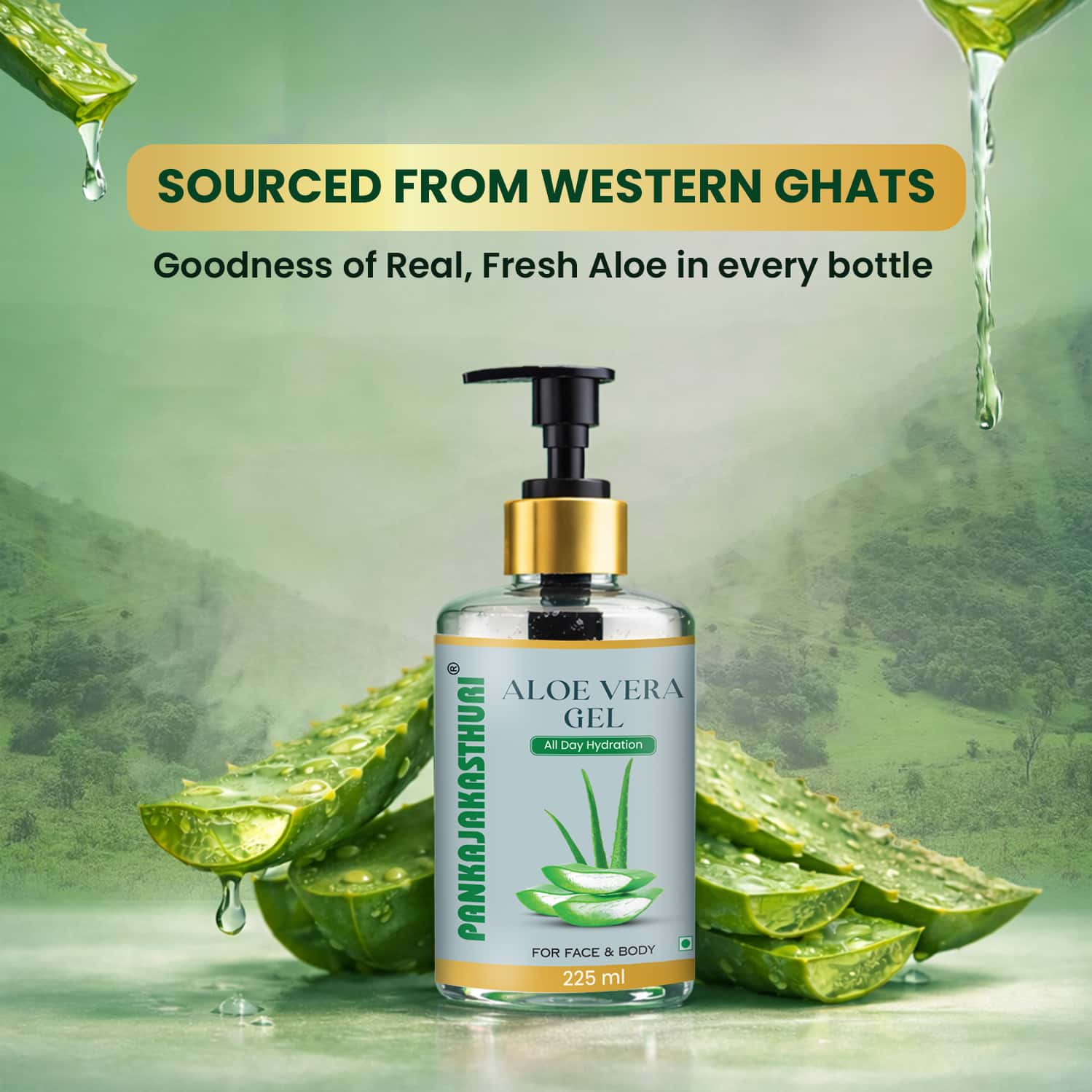 Pankajakasthuri Aloe Gel 225ml