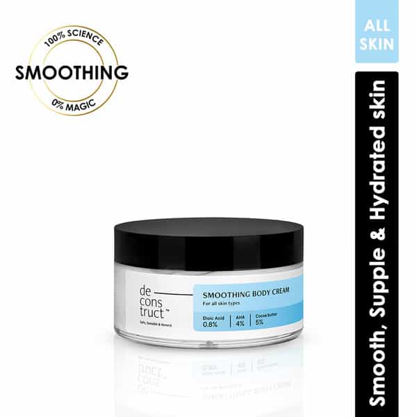 Deconstruct Smoothing Body Cream- 0.8% Dioic Acid + 4% Aha + 5% Cocoa Butter (100 Gm)