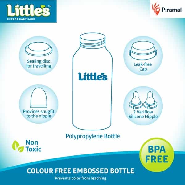 Little's Classic Mini Blue Feeding Bottle Of 120 Ml