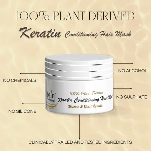 Ktein Natural 100% Plant Derived Keratin Conditioning Hair Mask (100Ml)