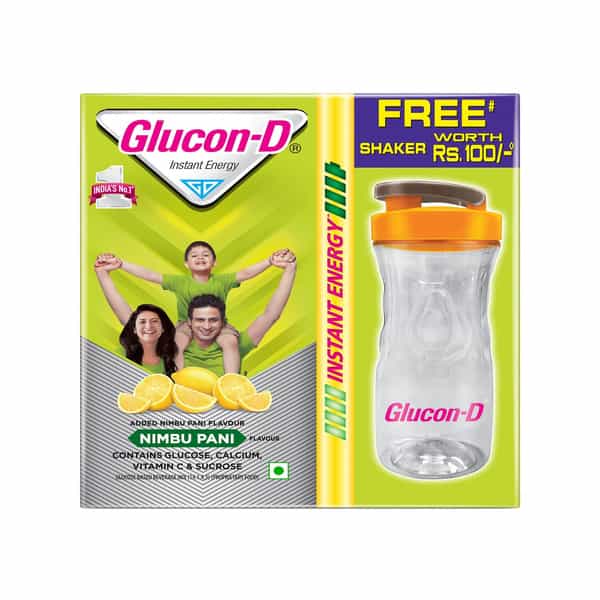 Glucon-D Nimbu Pani Glucose Powder With Free Tiffin450gm Refill