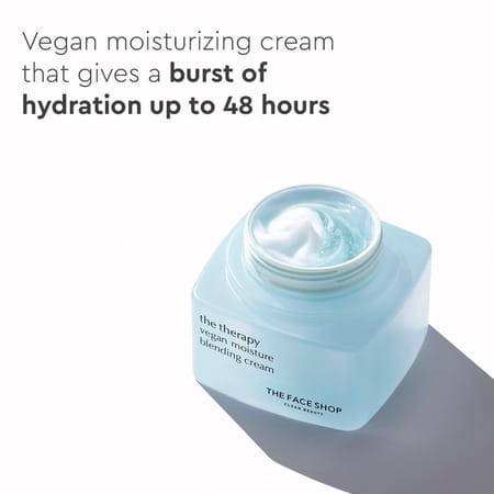 The Face Shop The Therapy Vegan Moisture Blending Cream | Niacinamide | 48hr Hydration - 60ml