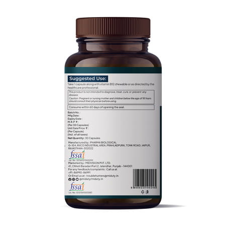 Miduty Nerve Pain Relief-Alpha Lipoic Acid-B Vitamins-Neuropathy Support-40x Powerful - 30 Capsules