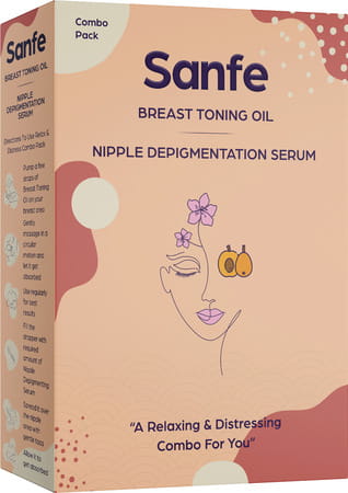 Sanfe Relaxing & Distressing Combo (Breast Toning Oil 100 Ml +Nipple Depigmenting Serum - 50 Ml)