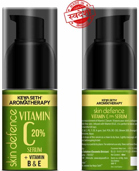 Keya Seth Aromatherapy Skin Defence Vitamin C 20% Serum + Vitamin B & E Face Serum-40 Ml