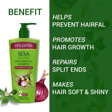 Sesa Ayurvedic Anti Hairfall Shampoo Reduces Hairfall Made With Ayurvedic Herbs Paraben Free 500 Ml