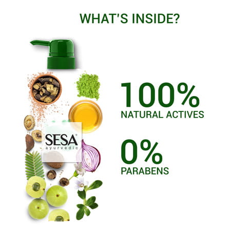 Sesa Ayurvedic Anti Hairfall Shampoo Reduces Hairfall Made With Ayurvedic Herbs Paraben Free 500 Ml