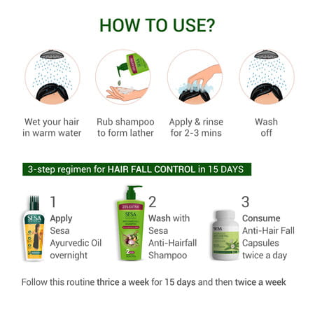 Sesa Ayurvedic Anti Hairfall Shampoo Reduces Hairfall Made With Ayurvedic Herbs Paraben Free 500 Ml