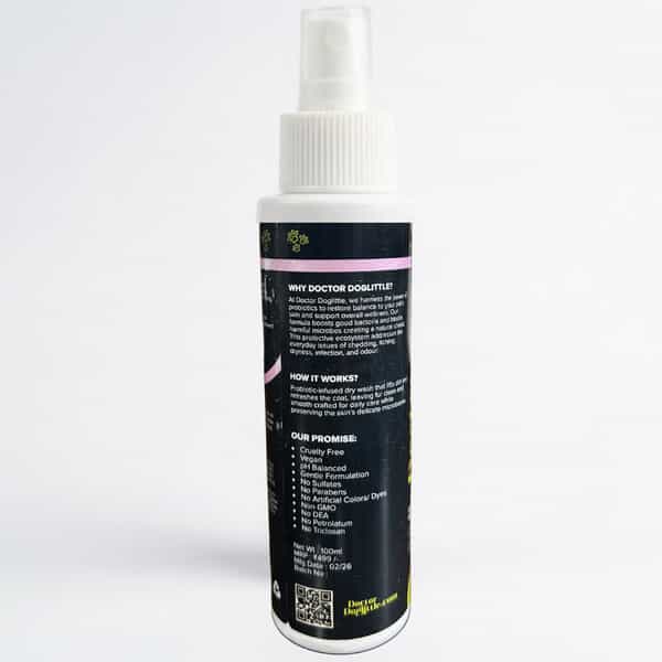 Doctor Doglittle Probiotic Dog Dry Shampoo Spray (100 Ml)
