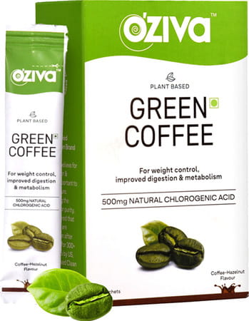 Oziva Plant Based Green Coffee 30 Sachets | For Digestion & Better Metabolism