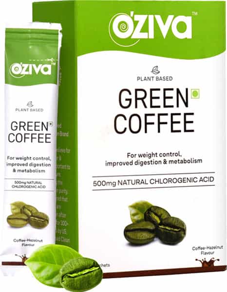 Oziva Plant Based Green Coffee 30 Sachets | For Digestion & Better Metabolism