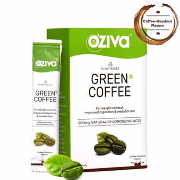 Oziva Plant Based Green Coffee 30 Sachets | For Digestion & Better Metabolism