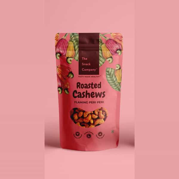 The Snack Company Roasted Cashews - Peri Peri 125G| Roasted Not Fried | No Added Preservatives
