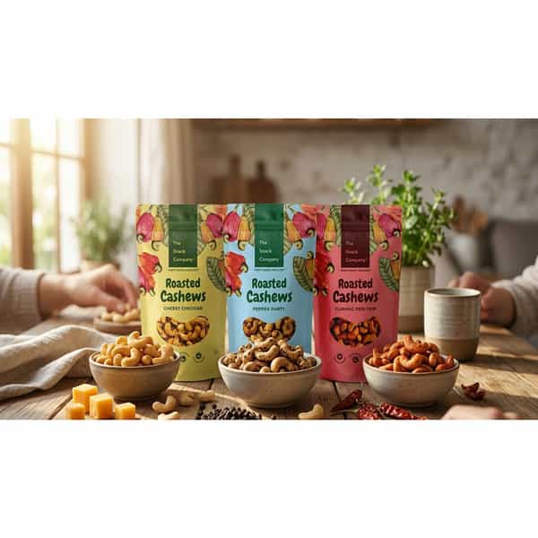 The Snack Company Roasted Cashews - Peri Peri 125G| Roasted Not Fried | No Added Preservatives