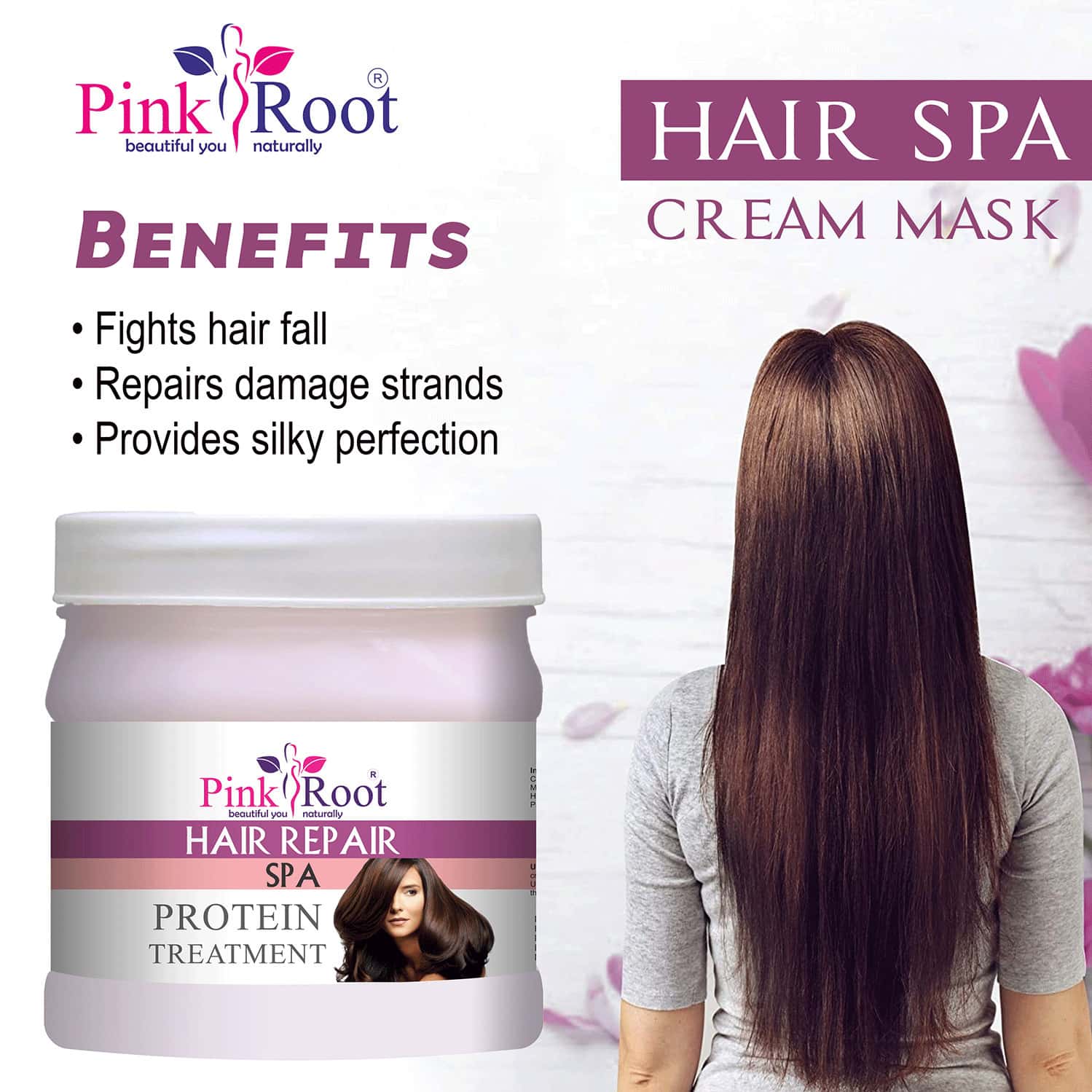 Buy PINK ROOT HAIR REPAIR SPA MASK PROTEIN TREATMENT 500GM Online & Get Upto 60 OFF at PharmEasy