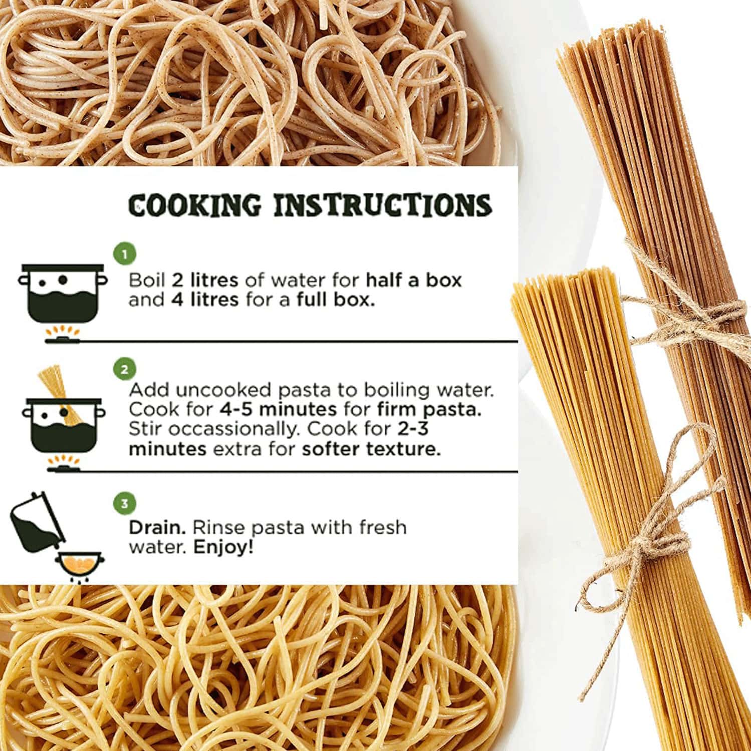 Buy LONG&SHORT HIGH FIBRE SPAGHETTI PASTAWHOLEGRAIN WHEAT PASTA