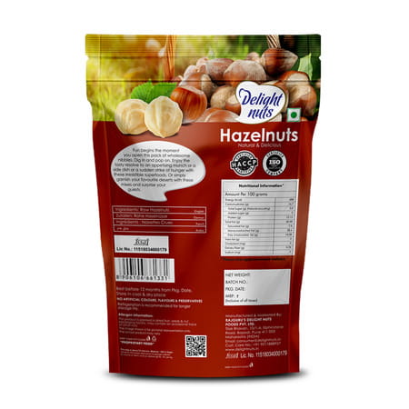 Delight Nuts Hazelnuts- Natural And Delicious 150gm