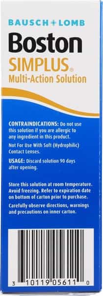 Bausch & Lomb Boston Simplus Multiaction Bottle Of 105 Ml Liquid
