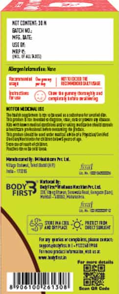 Bodyfirst My Gummies - Multivitamin & Minerals Gummies For Kids Lemon & Strawberry 30 Gummies