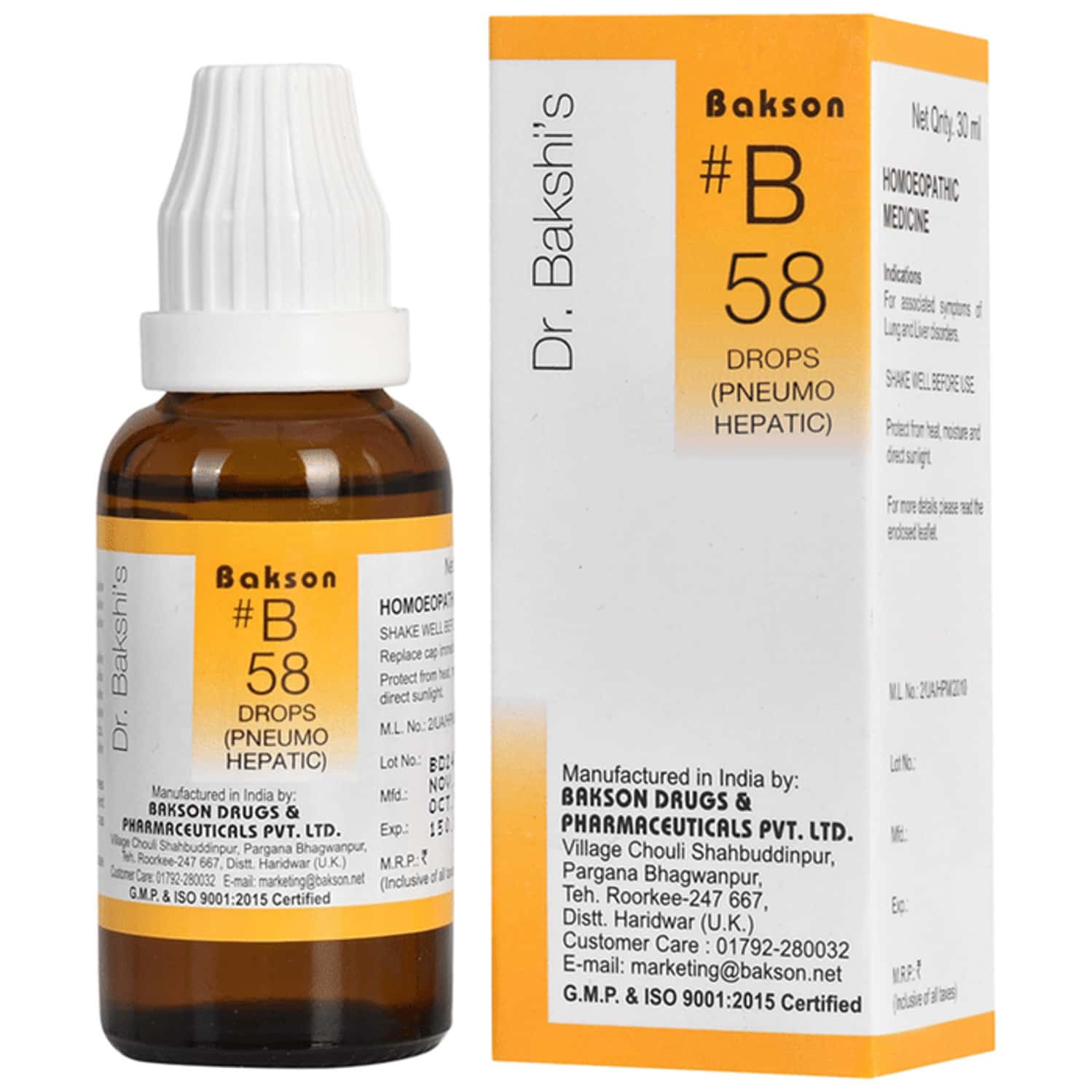 Baksons B58 Pneumo Hepatic Drops 30 Ml