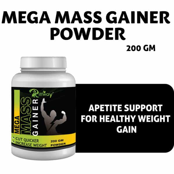 Riffway Mega Mass Gainer Weight Gain Powder | Promote Healthy Digestion & Gut Function (2X200gm)