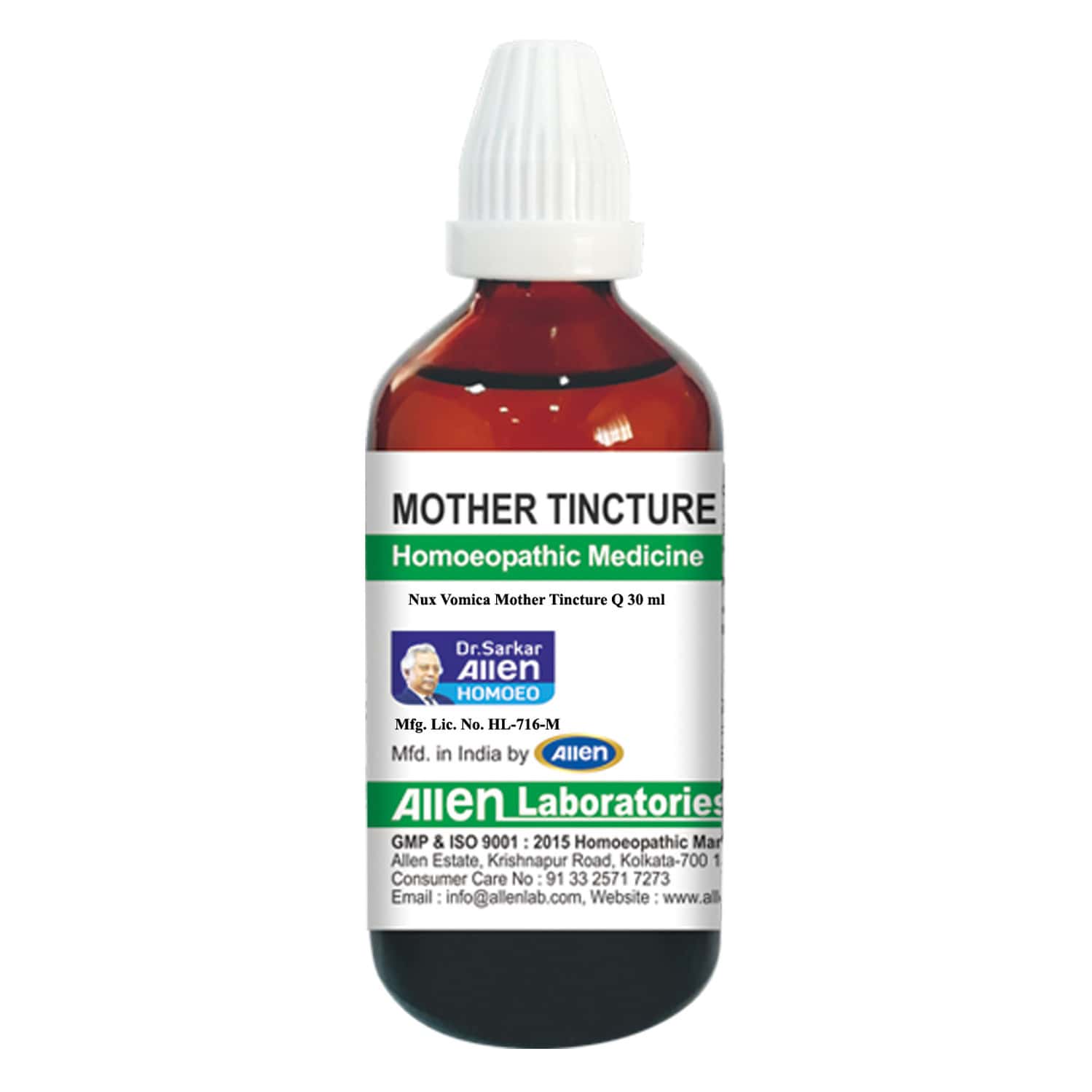 Allen Laboratories Nux Vomica Mother Tincture Q 30 Ml