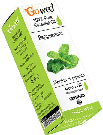 Go Woo 100% Pure Peppermint (Pudhina) Virgin & Undiluted 10 Ml