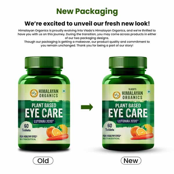 Vlado's Himalayan Organics Plant Based Eye Care Supplement - 60 Tablets
