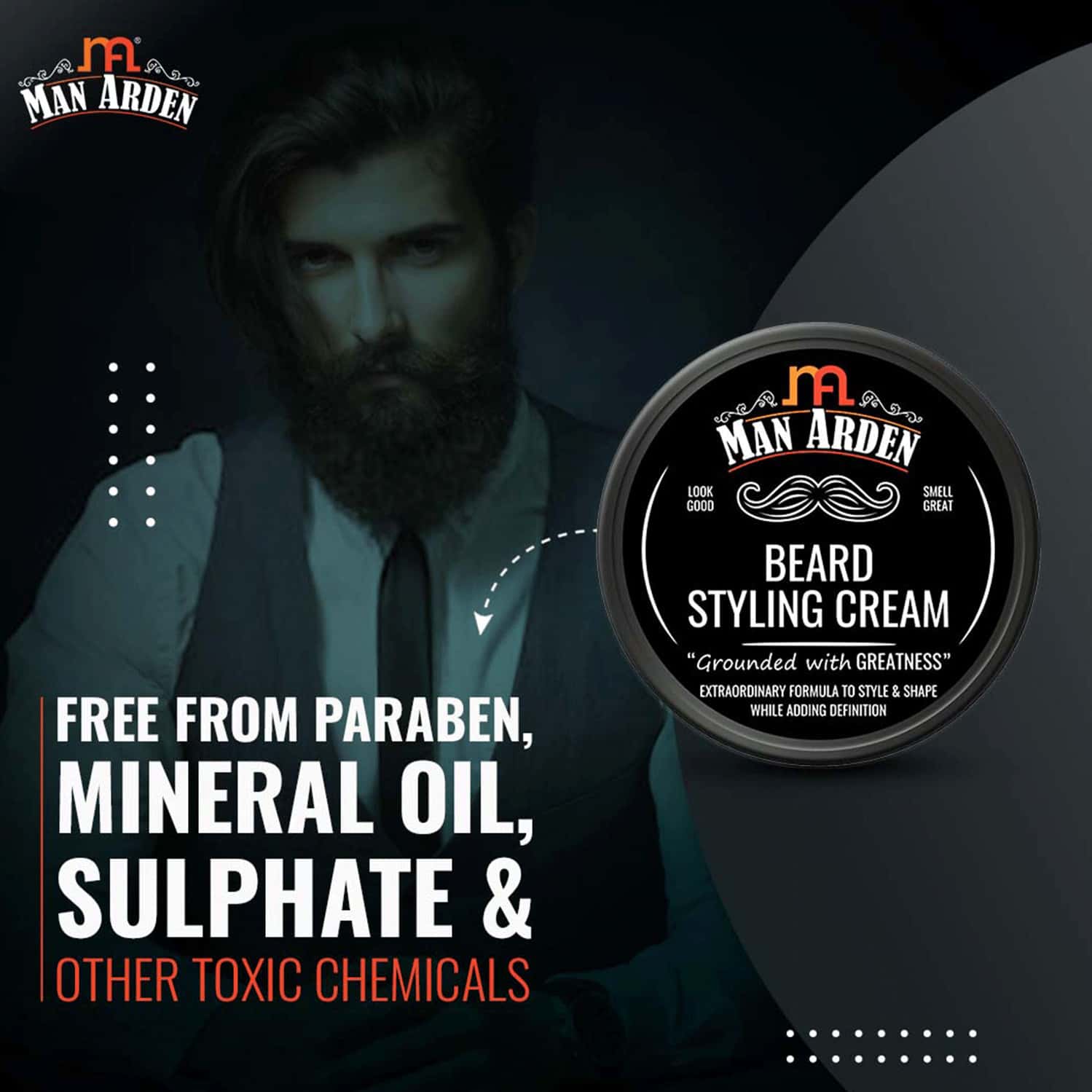 Buy MAN ARDEN BEARD STYLING CREAM 50G WITH SHEA BUTTER ALOE VERA