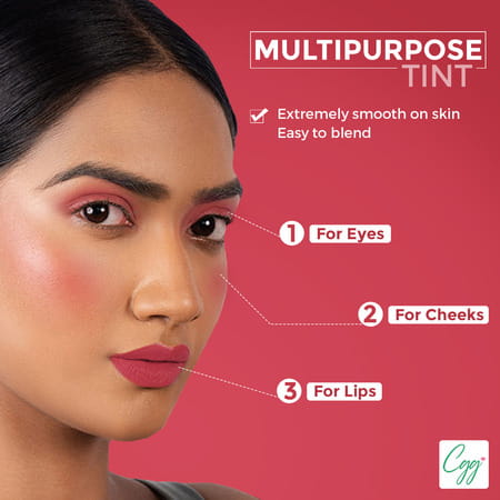 Cgg Cosmetics Lip & Cheek Tint 125 | Spf 15 | Go Rough | 7g |Matte Finish|Vitamin E & Rosehip Oil