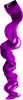 Streak Street Electric Purple Curly Clip-On Strands