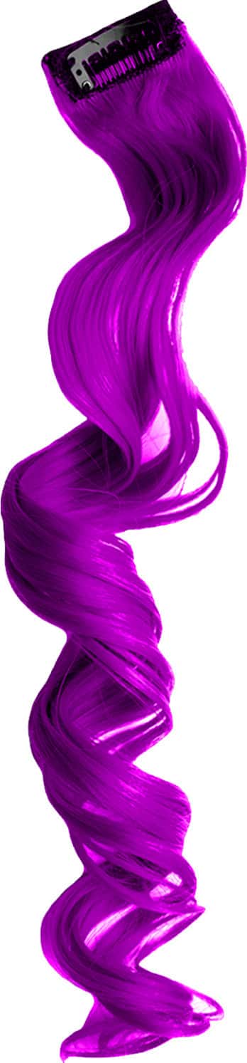 Streak Street Electric Purple Curly Clip-On Strands