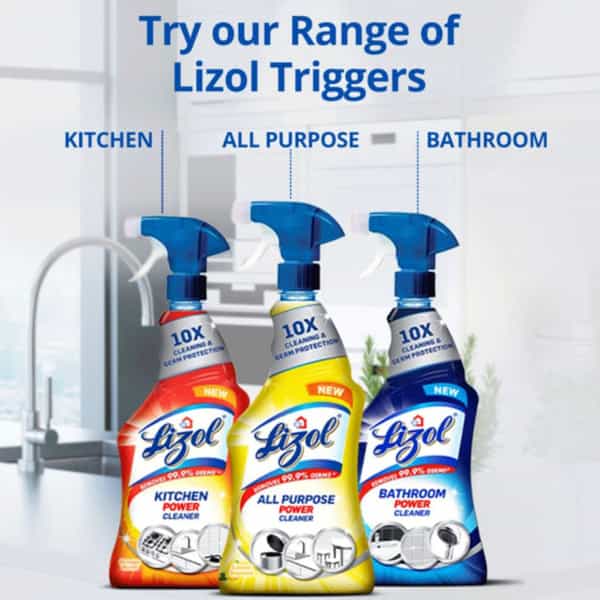 Lizol Kitchen Power Cleaner Liquid Spray With 1 Free Scotch-Brite Sponge Wipe