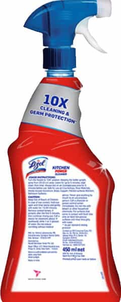 Lizol Kitchen Power Cleaner Liquid Spray With 1 Free Scotch-Brite Sponge Wipe