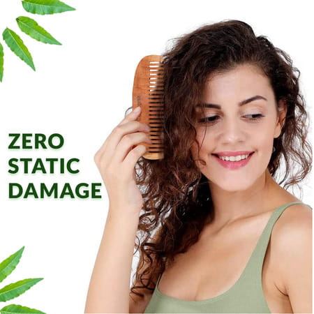 The Legend Organic Neem Wooden Fine Teeth Comb