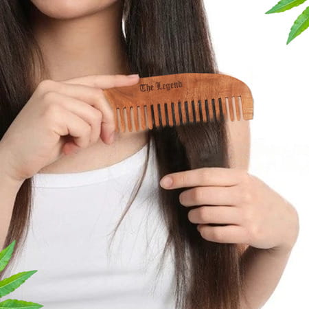 The Legend Organic Neem Wooden Fine Teeth Comb