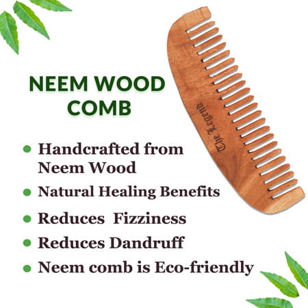 The Legend Organic Neem Wooden Fine Teeth Comb