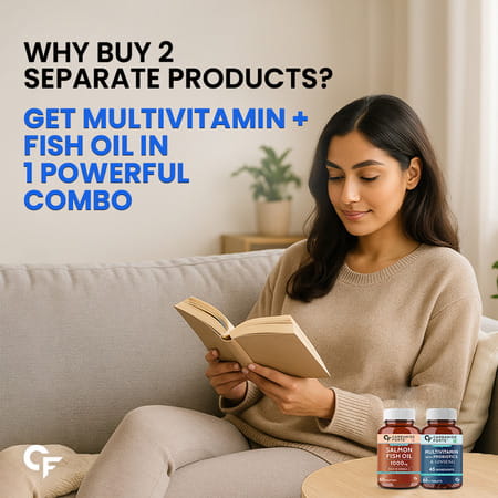 Carbamide Forte Multivitamin | Daily Immunity | Heart | Brain | 60 Tablet + 60 Softgel Capsule