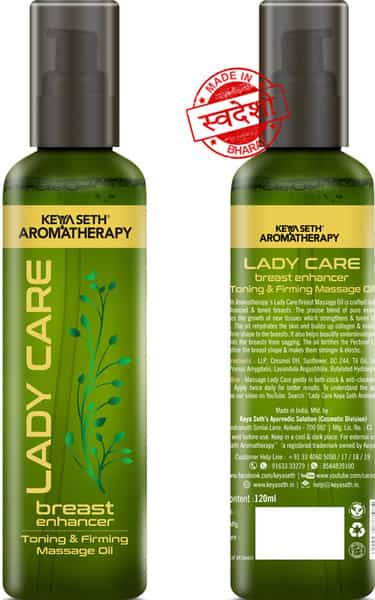 Keya Seth Aromatherapy Lady Care Breast Enhancing Toning Firming Massage Oil For Women 120Ml